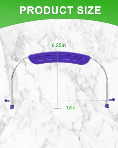 Adjustable 2-wire Cake Slicer Leveler Small Cake Cutter Slicer - color: Purple 2-Wire