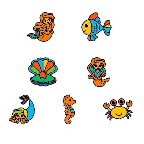 Reusable PYO Cookie Stencil Paint Your Own Custom Design Unique Cookies Stencils Creates Custom Coloring Pages Designs, Perfect for Kids, Parties, and Bakers. Detailed Designs. - style: Sea Animals