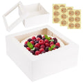 Moretoes 12pcs 14x14x6 Inch Cake Boxes for Tier Cakes for Wedding, Birthday - size: 14*14*6in