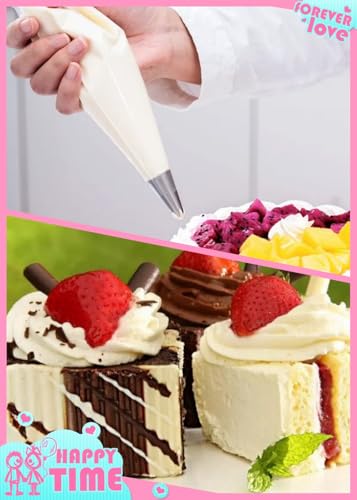 XXL 26in Pastry Bags Disposable, 100 Pcs 26 Inch Decorating Piping Bags for Frosting, Royal Icing, Professional Cake Supplies for Baking and Decorating - size: 100 Pcs 26 inch XXL piping bags