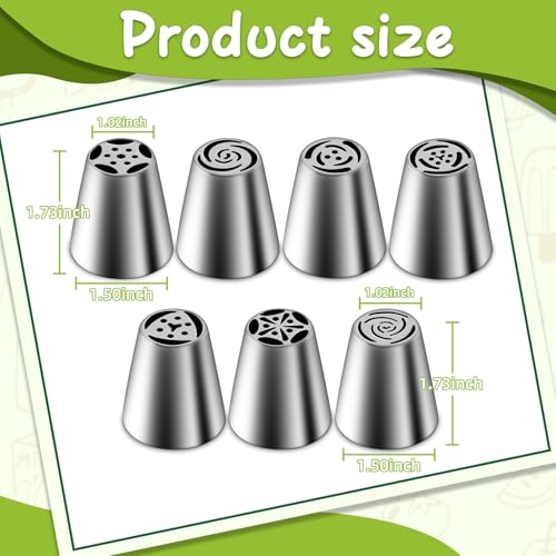 Suuker Large Piping Tips & Russian Tips Set