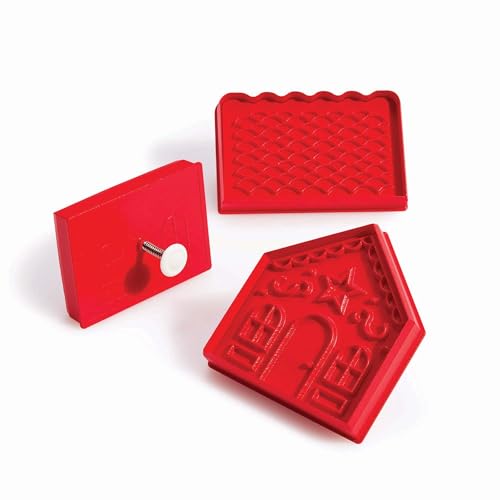 King Arthur Baking Company 3-D Gingerbread Embossing Cutters, 3 Piece Set, For Embossed Three Dimensional Gingerbread Houses For Holiday And Everyday Baking - style: 3-D Gingerbread Cutters