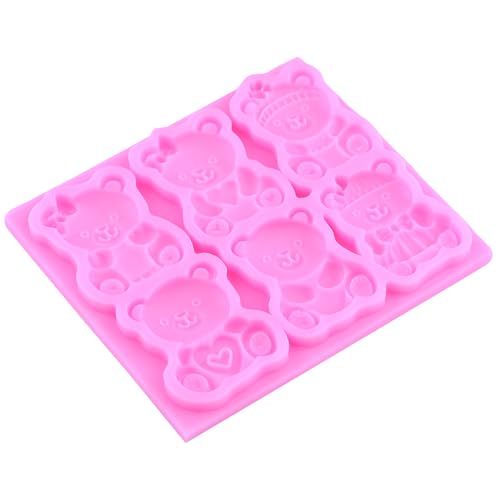 ZiXiang Bear Silicone Mold Balloon Fondant Molds Bear Candy Mold Set Of 4 - color: Style F