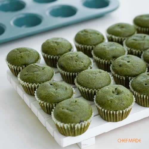 CHEFMADE Mini Muffin Pan, 20 Cups Non-Stick Tiny Cupcake Pan Bakeware - size: Mini Muffin 20 Cups