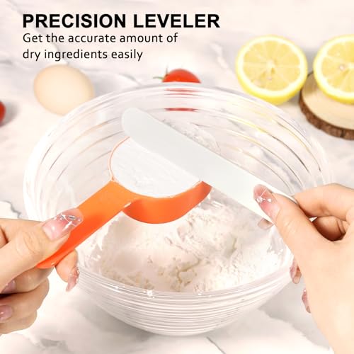Stackable 10-Piece Measuring Cups and Spoons Set with Lids - color: 10 Piece - Multicolor