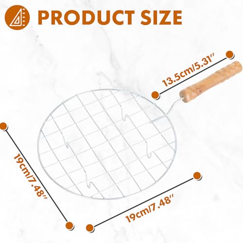 2 Pack Round Barbecue Rack Net 7.48-inch Stainless Steel