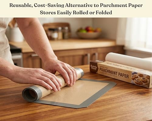 Silicone Baking Mats Set of 2, Half Sheet Nonstick Reusable Extra Thick Baking Sheet Liners for Cookies, Macarons, Bread, Pizza, Pastry, Gray - color: Gray, size: 16.5"L x 11.6"W