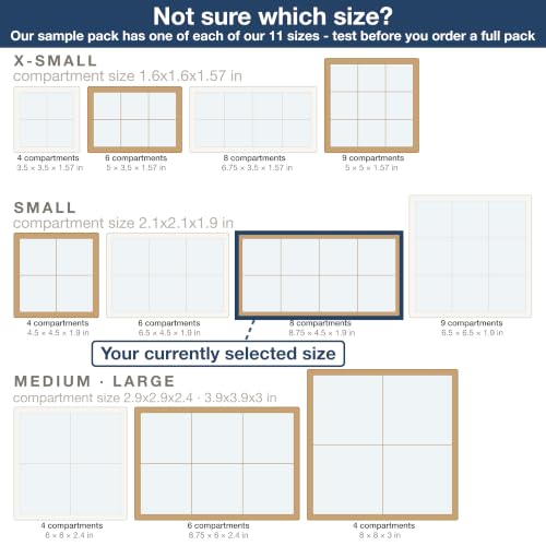 20-Ct White Treat Boxes, 8.75x4.5x1.9in, Window & Dividers - color: White, size: 8.75 x 4.5 x 1.9 in (8 compartments)