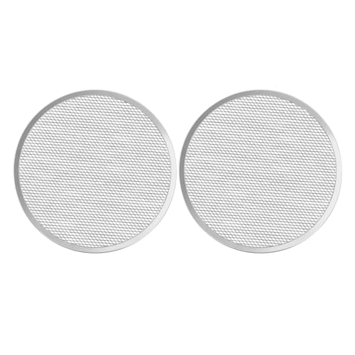 Pizza Screen 10 Inch 2 Pack Aluminum Pizza Pan Restaurant-Grade Baking Screen,Oven-Safe - size: 10 inch Pizza Screen