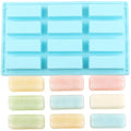 12 Cavity Rectangle Bar Silicone Candy Molds - color: Style B