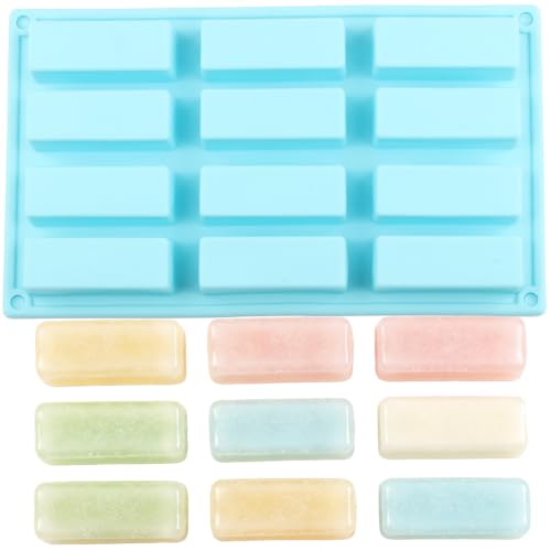 12 Cavity Rectangle Bar Silicone Candy Molds - color: Style B