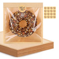 120 Pack Cookie Packaging Bags with Stickers, 8.3×9.8 In Paper Bakery Bags - size: 8.3" x 9.8"