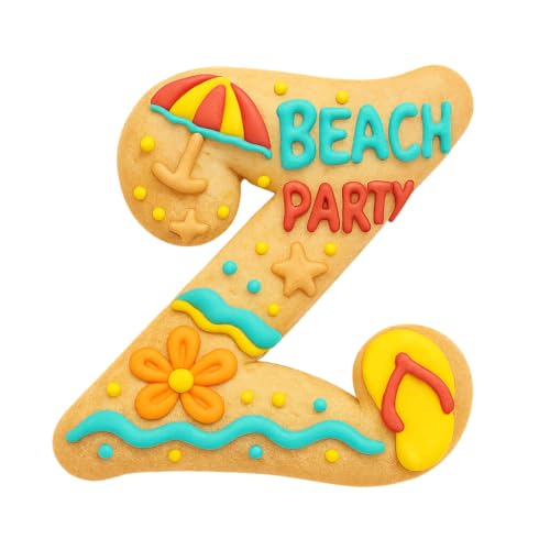 Mighty Gadget Fancy Cursive Letter A to Z Cookie Cutter - 4" Tall Alphabet Baking Mold (Random Color) (Z) - color: Z
