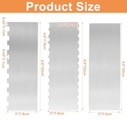 Cake Scraper, Double-Sided Cake Smoother