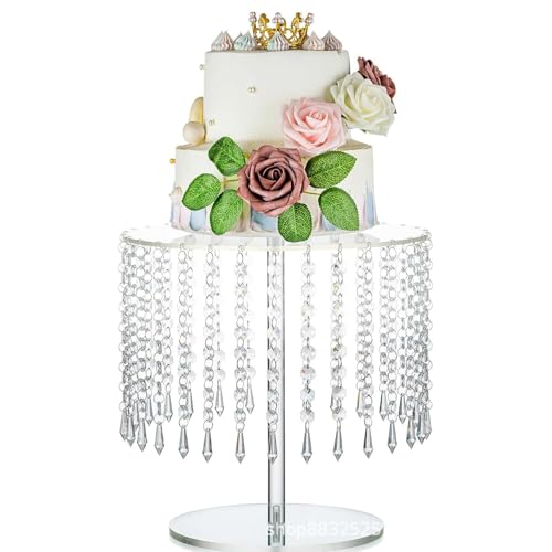 SealSee Acrylic Cake Stand,Acrylic Cake Rack Circular Cupcake Rack - size: Large