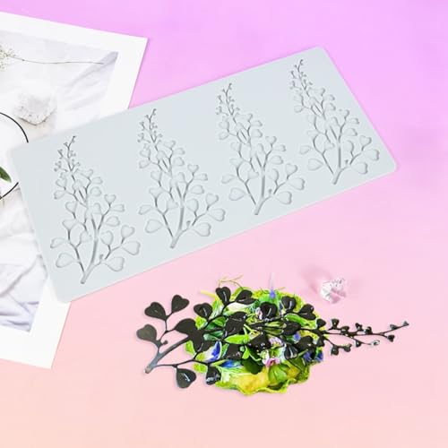 Silicone Fondant Leaf Mold, Polymer Clay Leaves Mold for Baking, Cake Decorating, Candy Making, DIY Crafts (A_ Leaves) - size: A_ Leaves