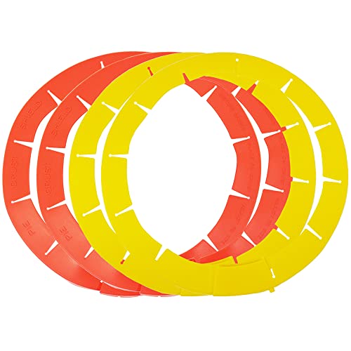 Adjustable Pie Crust Shield Protector Pie Edge Protector Tools Round Silicone Baking Cake Pizza Cover BPA-Free for Halloween Christmas Baking Fits 8-11.5 Inches Pie - color: ZA-Red-2pcs+Yellow-2pcs