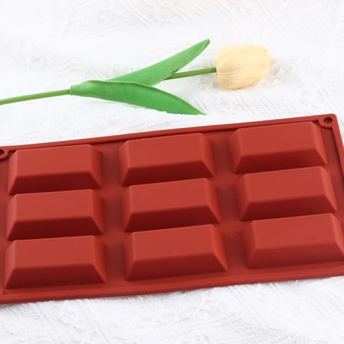 9 Cavity Trapezoid Blocks Silicone Candy Molds - color: Style C