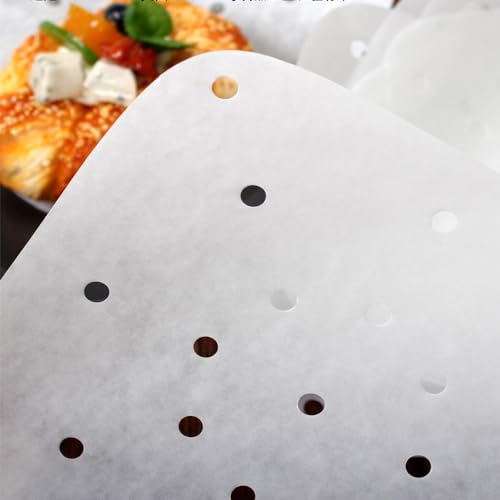 Air Fryer Parchment Paper Liners（11"×11"） Square 100Pcs Unbleached Compatible with XXXL Air Fryer,Perfect for 8.5QT/9.5QT/10QT Or Bigger Air Fryers (White) - color: White