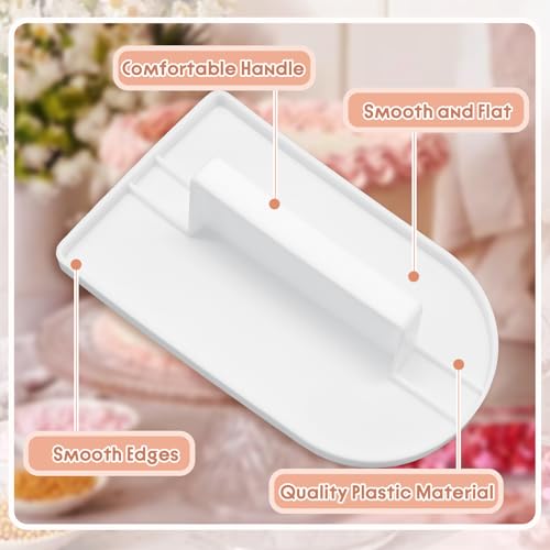 Bonsicoky 2 Pack Fondant Smoothing Tool, White - color: White