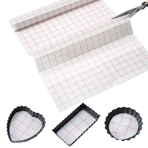 Silicone Baking Mat Roll 16IN*5FT Free Cutting, Non-Slip Pastry Mat, Non-Stick Reusable Air Fryer Liner, Oven Liners, Counter Mat, Freeze Dryer Mat, Easily Cut to Size Fit All Ovens Pans Tins Dishes - color: White Red Line, size: 60"L x 16"W
