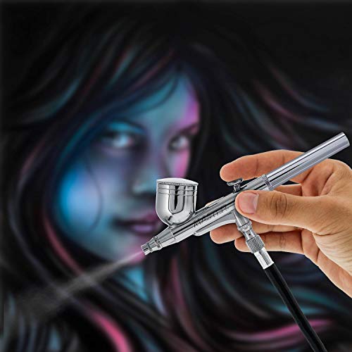 Master Airbrush G22 Multi-Purpose Dual-Action Gravity Feed Airbrush, Hose