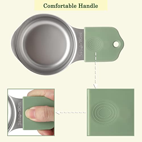 Magnetic Measuring Cups Set of 7 Stainless Steel Magnetic Measuring Cups - color: color