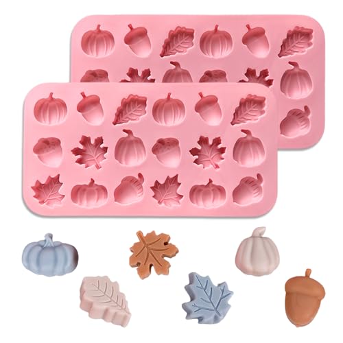 RIICFDD Fall Silicone Molds for Chocolate,2 Piece 36-Cavities Autumn Molds - color: Styl 2