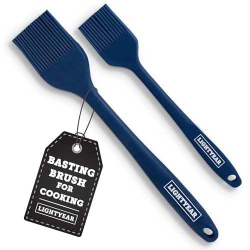 Lightyear Silicone Basting Brush for Cooking – Pastry Brush Set - color: Blue