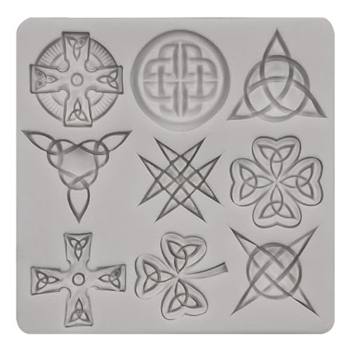 Celtic Knot Silicone Mold Cross Symbols 8.7 x 8.7 cm - color: Grey(XL306)