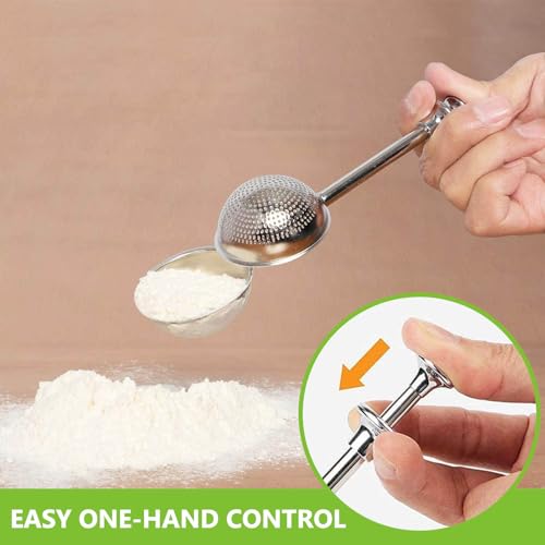 HULISEN 5-Pc Biscuit Cutters, Flour Duster, Pastry Scraper, Dough Blender - size: 4 Pcs Pastry Cutter Set with Flour Duster