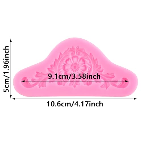 Baroque Style Curlicues Scroll Lace Fondant Silicone Mold - color: Style A