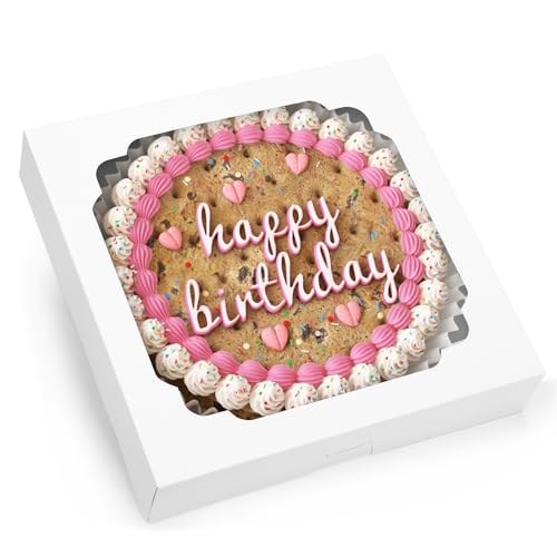 Moretoes 45pcs Pie Boxes 12x12x2.5 Inches White Bakery Boxes with Window