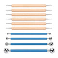 ABenkle 10Pcs Dotting Tools Ball Styluses for Rock Painting, Pottery Clay Modeling Embossing Art Mandala - color: Blue