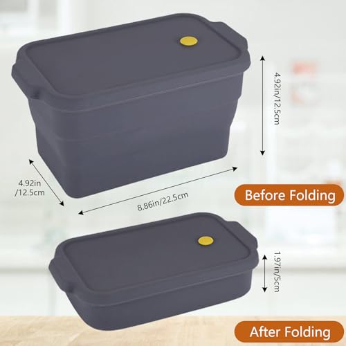 Silicone Collapsible Bread Loaf Pan with Lid – Flexible Foldable Baking Mold for Bread, Cakes, Brownies, and Cheesecakes, Easy Storage for Kitchen