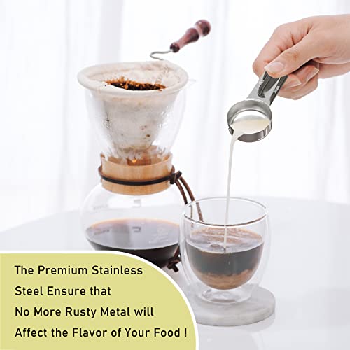 1PCS 1/8CUP(30ml, 1oz) Measuring Cup, 18/8 Stainless Steel Measure Scoop - size: 1/8cup|30ml|1oz