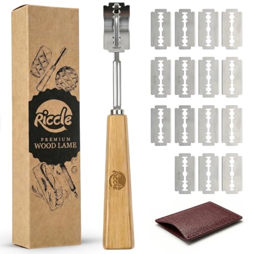 RICCLE Bread Lame, Sourdough Scoring Tool, Bread Scoring Tool, 10-Blade Set (Beige) - color: Beige