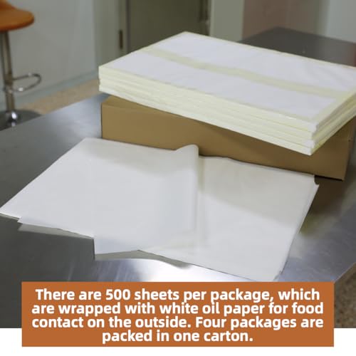 16x24" Commercial Baking Parchment Paper 2000 Bulk Sheet Industrial Grade - color: White, size: 15.8"×23.6" (40×60cm) - 2000 sheets