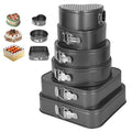 6Pcs Springform Cake Pan Set Of 7 7.8 8.6 9 10 11inch Moldes Para Pasteles Non-Stick Spring Pans Heart Cake Pan Round Nonstick Cheesecake Pans Square Spring Form Pan For Cheesecake Pizza Quiches