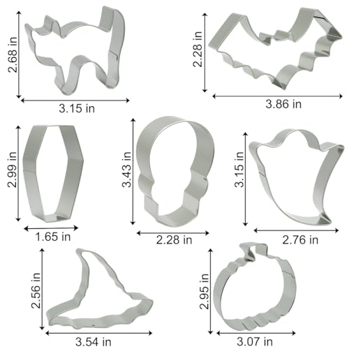 Halloween Cookie Cutters 3 Inch Set of 7