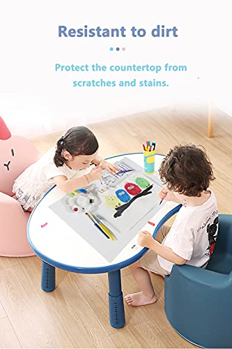 emolife Silicone Mats for Kitchen Counter, Silicone Mat, 23.6 by 15.7 Inch - color: White Translucent