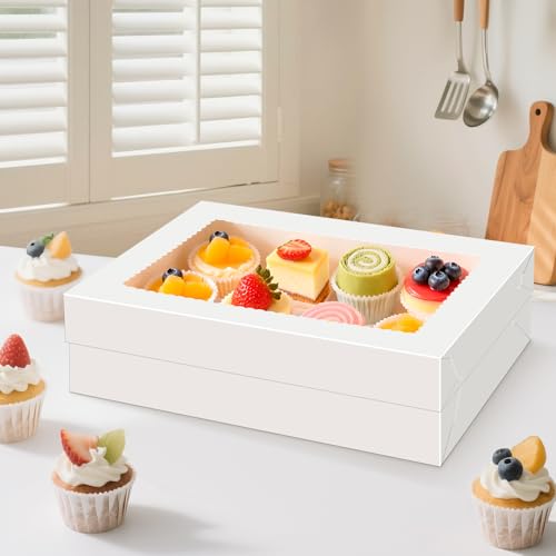 15 PCS Sheet Cake Boxes, 14x10x4 Rectangle Cake Box, Quarter Sheet Cake Box, White Baking Boxes, Large Bakery Boxes, Cajas Para Pasteles, 10x14 Cake Boxes for Birthday, Wedding, Party, Business - size: 14X10X4 Inch