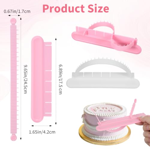 2 Pcs Cake Arch Guide Tool, Adjustable Fondant Cake Arc Ruler