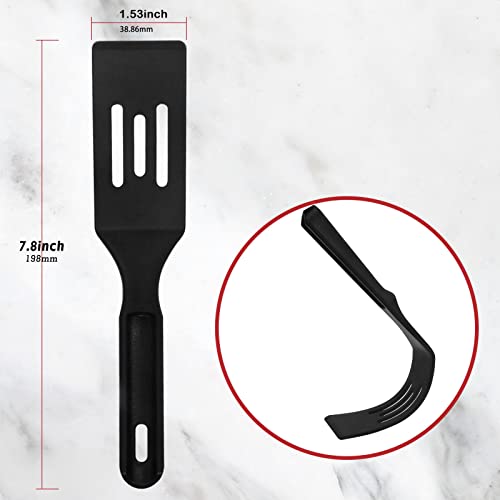 Professional Nylon Mini Spatula, Heat-Resistant Serving Spatula for Nonstick Pans, Small Turner for Brownies, Fried Eggs, Cakes, Lasagna or Cookie, Pie etc.