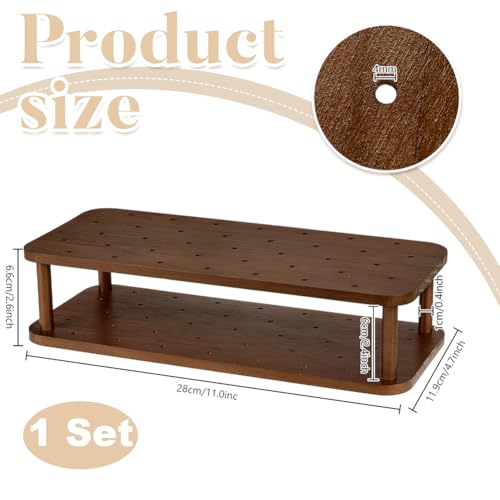 PH PandaHall Wood Cake Pop Stand for 37 Holes Wooden Lollipop Display Stand Cake Pop Holder for Wedding Candy Display Decor (Brown) - color: Brown