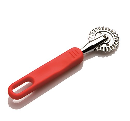 Tredoni 1.6" Pastry Wheel - Dough Stamp Cutter/Crimper, Pasta/Ravioli/Pie Maker, 4cm Stainless Steel Wheel, Easy-grip Handle, Multicolor
