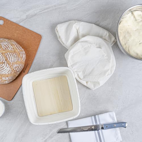 Restaurantware 9 3/4 In Square Rattan Banneton Bread Proofing Basket, 1 Ct - size: Square-1 Count