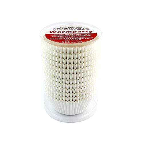 300 Count White Cupcake Liners Standard Paper Baking Cups - color: White