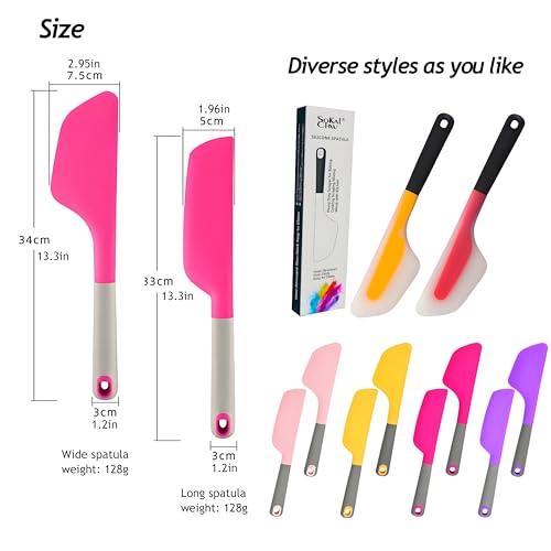 13 in Large Silicone Spatula, Dough Scraper - color: Yellow, size: long