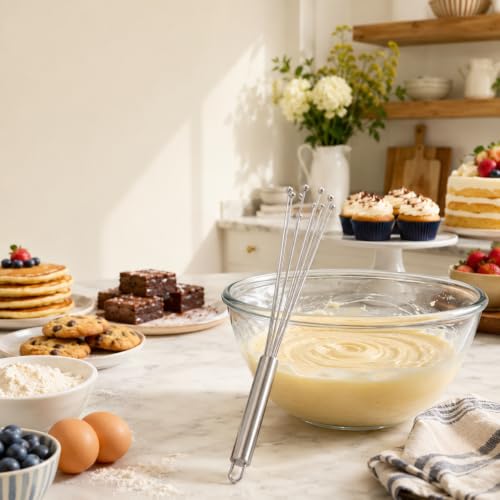 Mrs. Anderson's Baking Stainless Steel Ball Whisk, Flexible Wire Design For Whisking Eggs, Sauces, Dressings, And Desserts - style: Ball Whisk